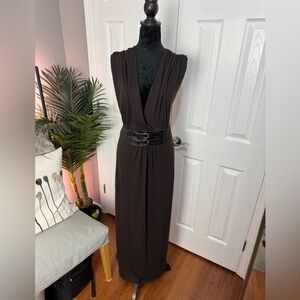 Delirious Brown Sleeveless Dress | 2X
